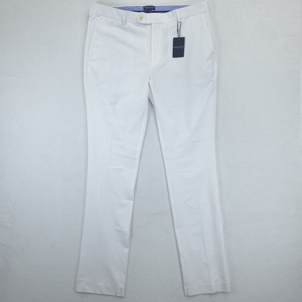 Peter Millar Surge Performance Golf Trouser Pants Men’s 36x34 White NWT